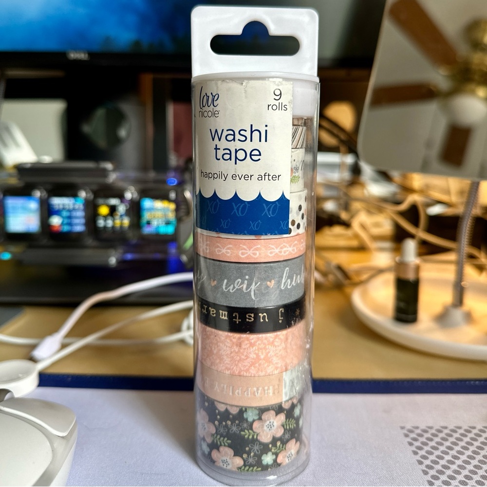 Wedding Washi Tape Love Nicole 9 Rolls “Happily Ever After”